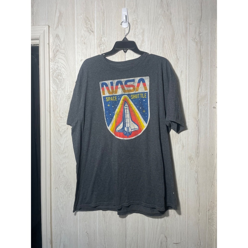 NASA Space Graphic Big Tall‎ Mens Tee Grey Size XXL T-Shirt